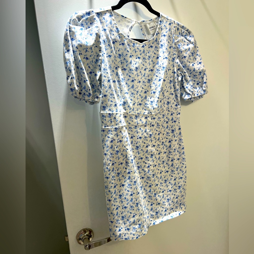 Blue & white dress